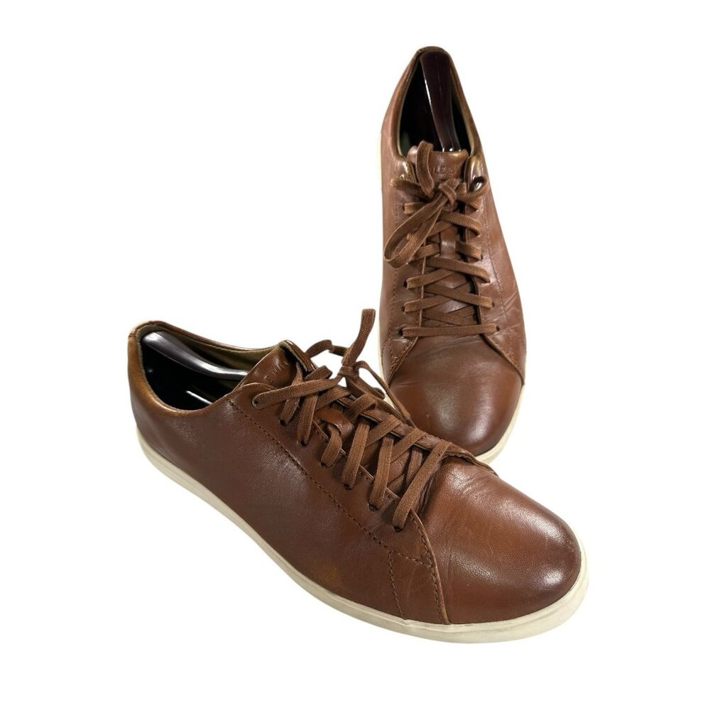 Cole Haan Mens Grand OS Size 10 M Brown Leather Oxfords Comfort Sneaker Shoes